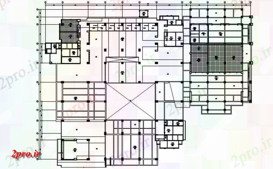 دانلود نقشه ساختمان اداری - تجاری - صنعتی این طراحی ارائه طرحی مفهومی از پروژه های تجاری 70 در 96 متر (کد162320)