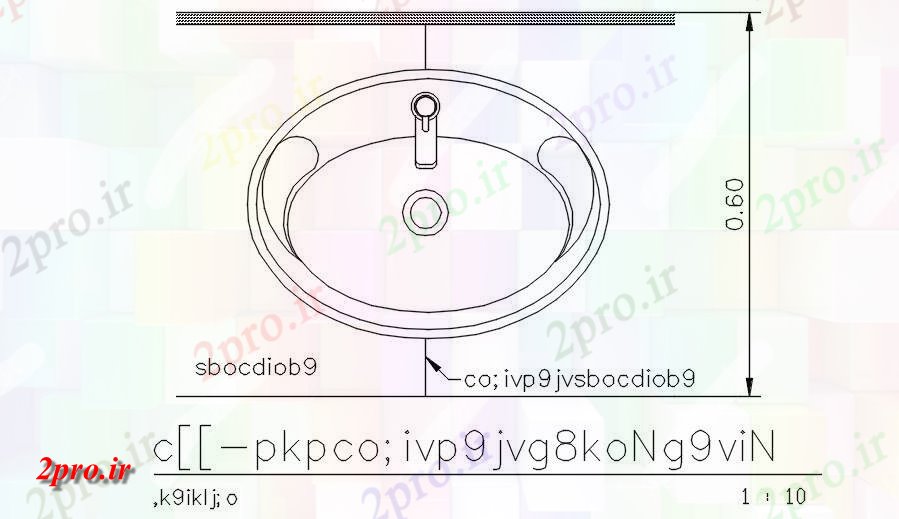 دانلود نقشه پلان مقطعی سینک ظرفشویی جزئیات بخش برش         دو بعدی   (کد162396)