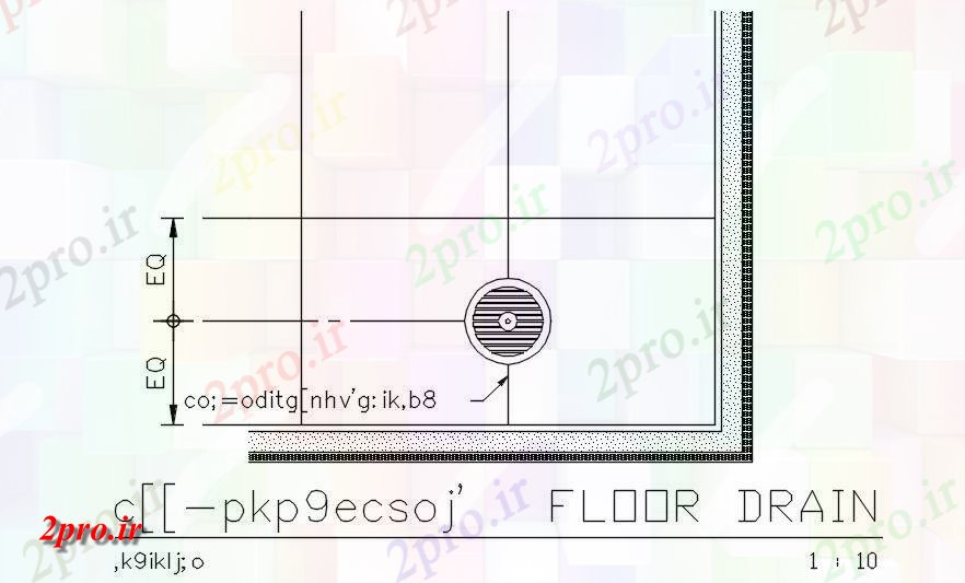 دانلود نقشه پلان مقطعی طبقه جزئیات بخش تخلیه         دو بعدی   (کد162398)