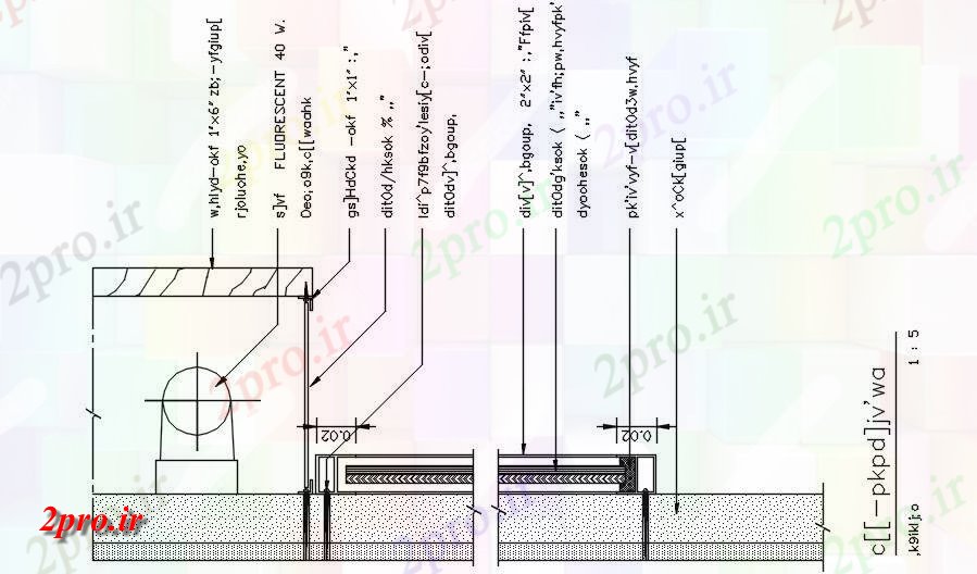 دانلود نقشه پلان مقطعی جزئیات بخش از پرتو  اتوکد    دو بعدی      (کد162406)