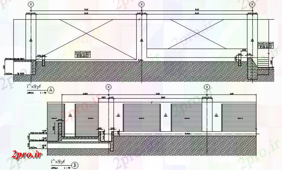 دانلود نقشه پلان مقطعی ریخته خودرو جزئیات بخش شاتر   دو بعدی        دو بعدی   (کد162446)