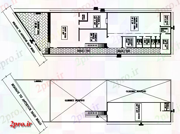 دانلود نقشه ساختمان اداری - تجاری - صنعتی X طرحی 43 'خودرو ساختمان گاه کف طرحی اتوکد دو بعدی اتوکد و PDF 13 در 35 متر (کد162494)