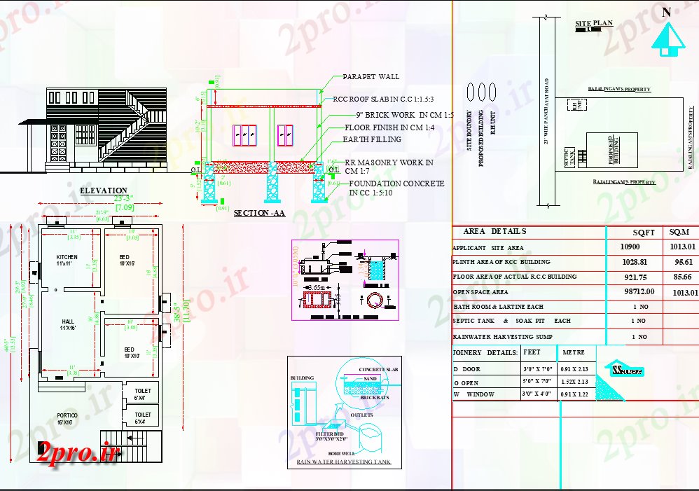 دانلود نقشه مسکونی ، ویلایی ، آپارتمان 9 طراحی X38 از شمالی طرحی خانه 2bhk به عنوان در هر Vastu Shastra هستند اتوکد و PDF فرمت این طرحی خانه 7 در 13 متر (کد162502)