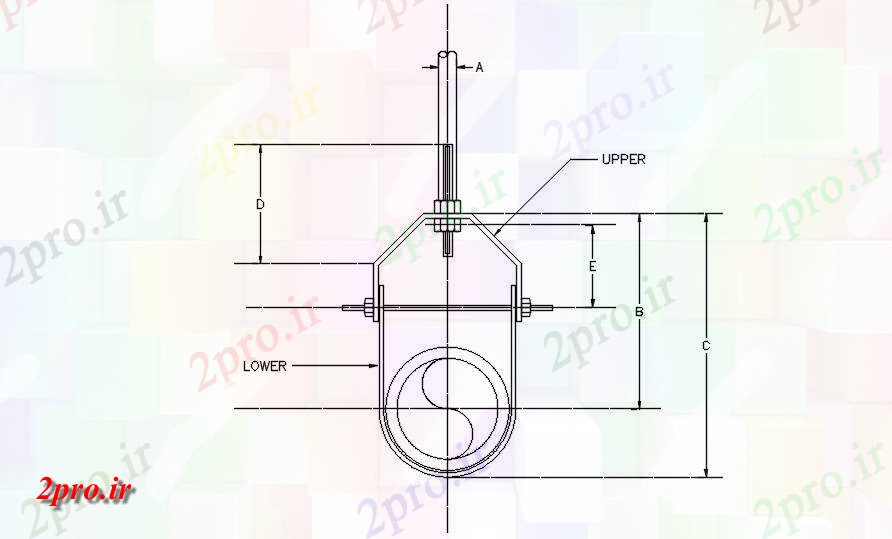 دانلود نقشه پلان مقطعی جزئیات مقطعی از گنبد اتوکد دو بعدی   رسم        (کد162557)