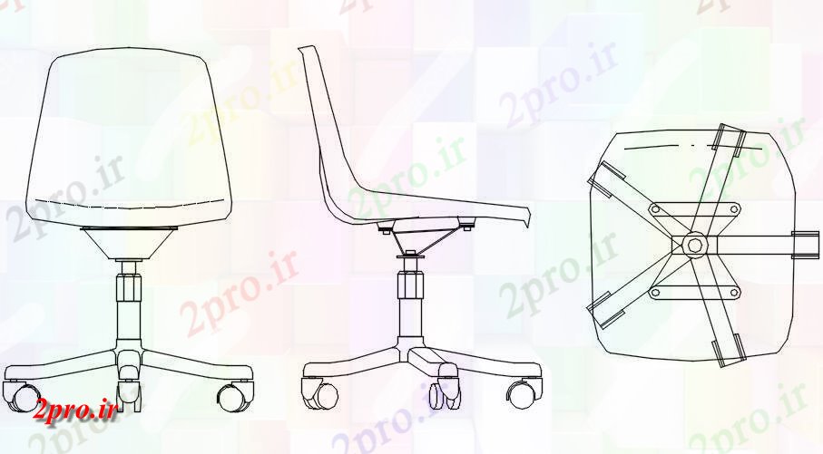 دانلود نقشه میز و صندلی نورد بلوک صندلی  مبلمان طراحی given اتوکد رسم   (کد162620)