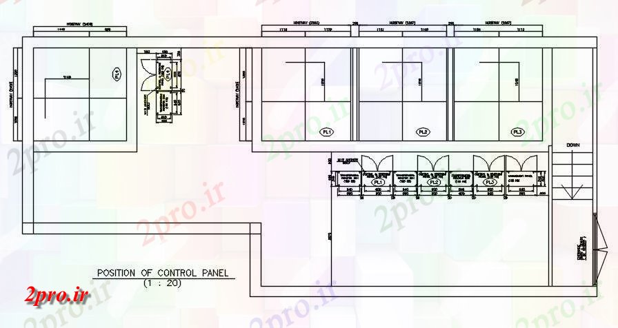 دانلود نقشه پلان مقطعی موقعیت بخش کنترل پنل جزئیات    دو بعدی  provide  دو بعدی    (کد162627)