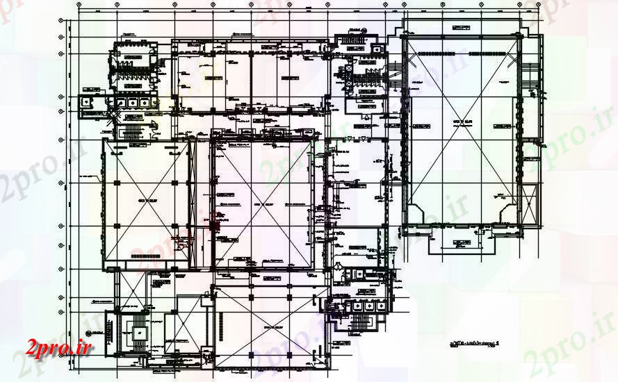 دانلود نقشه پلان مقطعی طرحی طبقه و جزئیات بخش معمولی از ساختمان های صنعتی          دو بعدی   (کد162644)