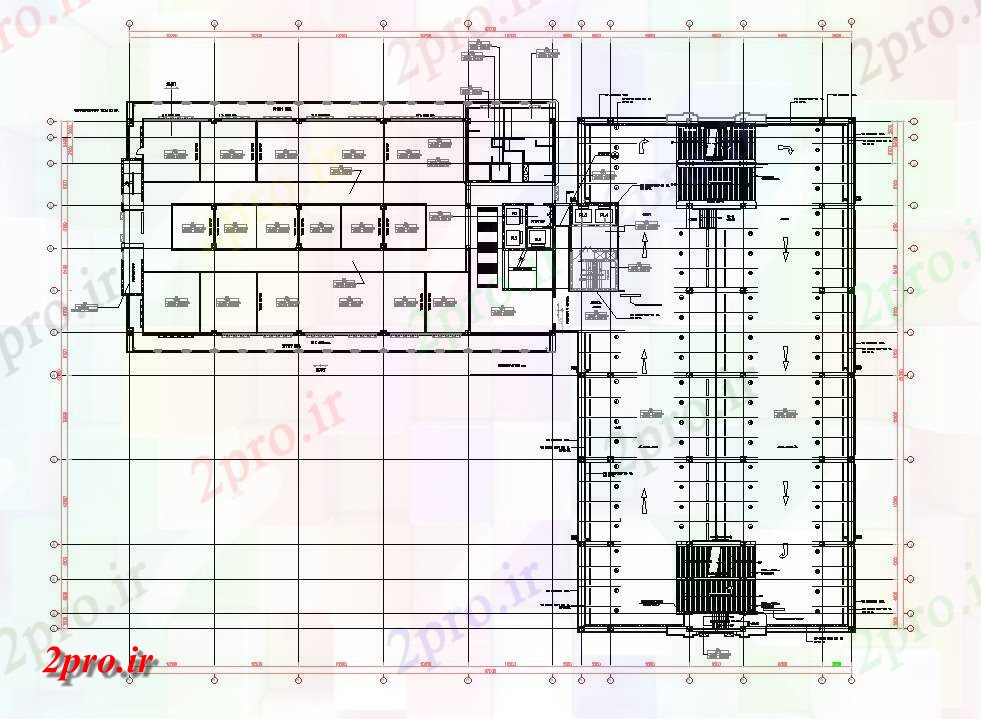 دانلود نقشه پلان مقطعی ساختمان اداری زیرزمین و طرحی های پارکینگ خودرو بخش نمونه جزئیاتی         دو بعدی   (کد162668)