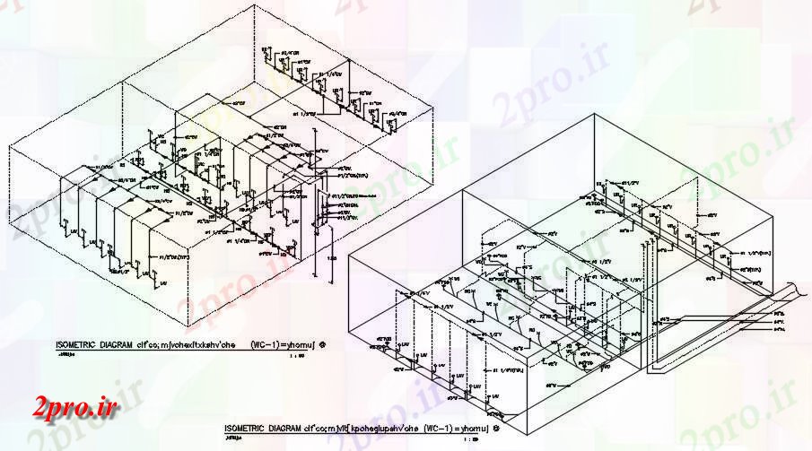 دانلود نقشه پلان مقطعی جزئیات بخش نمودار نمای ایزومتریک  اتوکد    طراحی  دو بعدی   (کد162685)