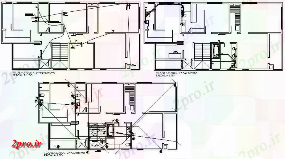 دانلود نقشه برق مسکونی طراحی برق از G + 2 طرحی خانه اتوکد given اتوکد رسم 9 در 19 متر (کد162710)