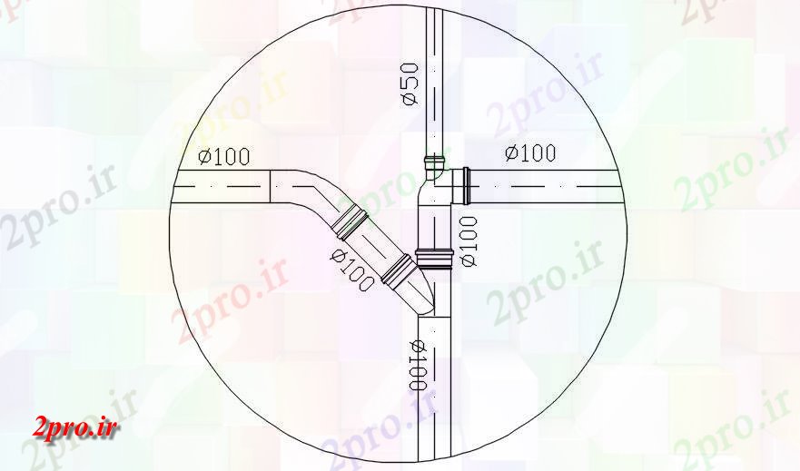 دانلود نقشه پلان مقطعی لوله آب جزئیات بخش اتصال  اتوکد    طراحی  دو بعدی    (کد162714)