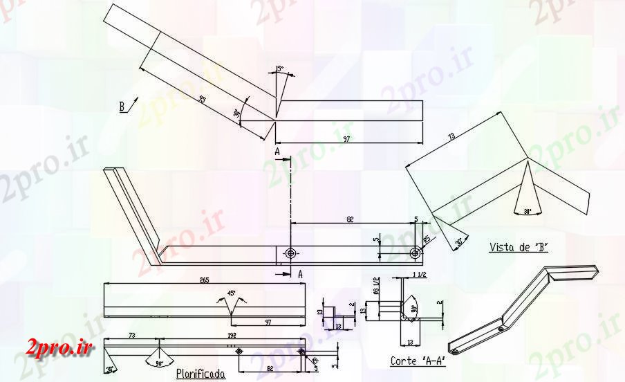 دانلود نقشه پلان مقطعی نمودار خط جزئیات بخش کات         دو بعدی   (کد162737)