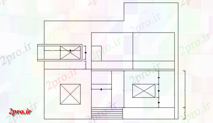 دانلود نقشه پلان مقطعی نما جانبی G + 1 خانه  اتوکد   طراحی  دو بعدی      (کد162753)