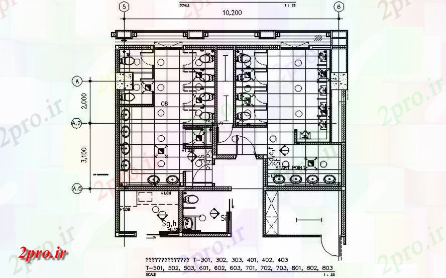 دانلود نقشه بلوک حمام و توالتطرحی طبقه طراحی از توالت با کاشی جزئیات  اتوکد  طراحی  دو بعدی      (کد162757)