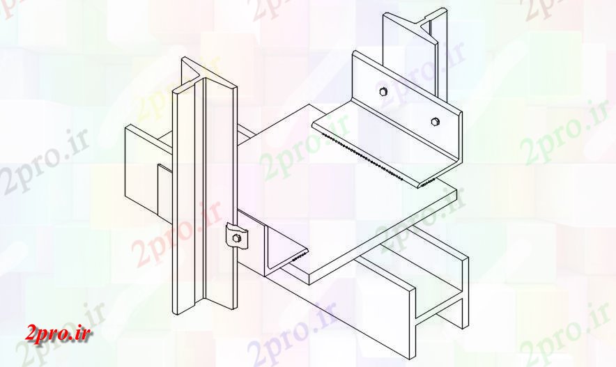 دانلود نقشه پلان مقطعی بخش فولاد من بخش نوار و نما جزئیات   دو بعدی        دو بعدی   (کد162842)