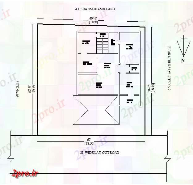 دانلود نقشه خانه های کوچک ، نگهبانی ، سازمانی - Bunglow جزئیات طراحی مفهومی اتوکد بیان 18 در 18 متر (کد162875)