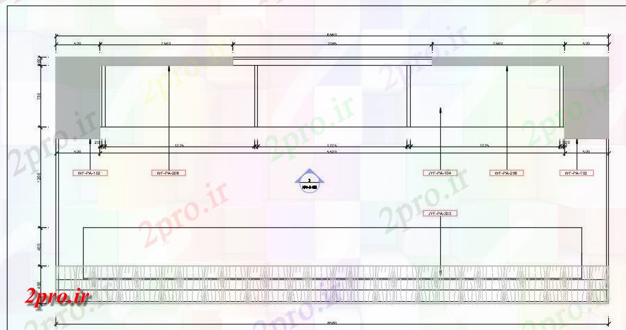 دانلود نقشه جزئیات و طراحی داخلی دفتر طرحی بالا از جزئیات میز ارائه   (کد162986)
