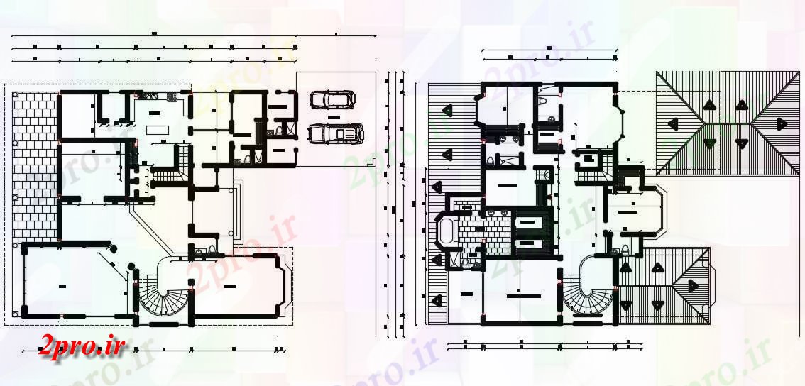 دانلود نقشه خانه های کوچک ، نگهبانی ، سازمانی - متر مربع خانه 18 در 25 متر (کد163028)