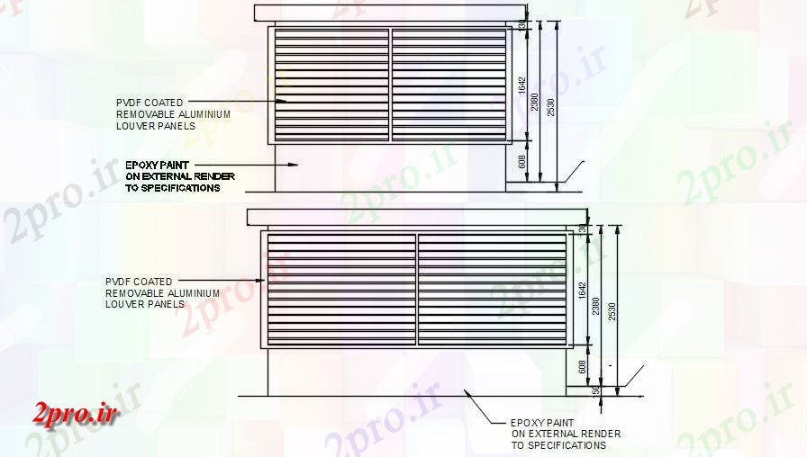 دانلود نقشه پلان مقطعی PVDF آلومینیوم پوشش   جزئیات پانل پنجره بخش  اتوکد  نشیمن  ارائه       (کد163050)