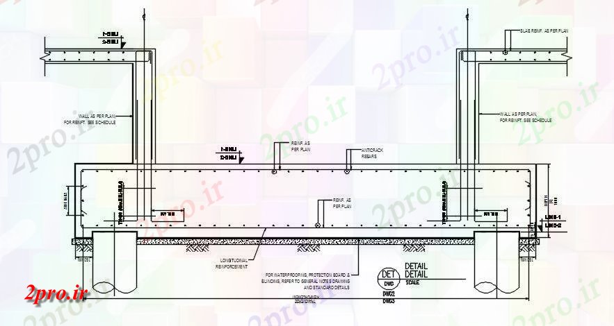 دانلود نقشه پلان مقطعی تقویت پرتو و دال جزئیات بخش   اتوکد  با توجه به  دو بعدی   (کد163059)