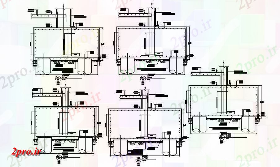 دانلود نقشه پلان مقطعی پنج نوع از پایه شمع جزئیات بخش طراحی ساختاری   اتوکد  با توجه به  در حال حاضر (کد163062)
