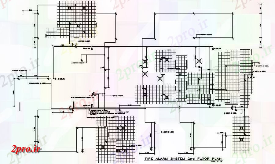 دانلود نقشه پلان مقطعی طبقه دوم نمودار سیستم های هشدار آتش   طراحی  دو بعدی     می شود (کد163099)