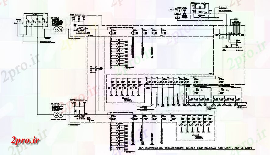دانلود نقشه پلان مقطعی اتصال الکتریکی جزئیات بخش ترانسفورماتور   طراحی  دو بعدی   ارائه   (کد163199)