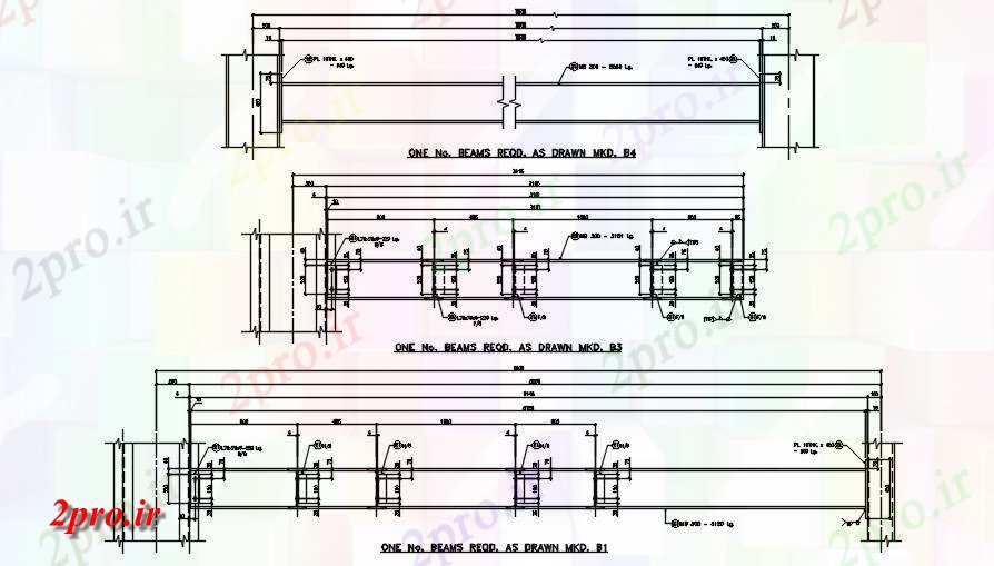 دانلود نقشه جزئیات تیر پرتو بخش طراحی جزئیات مورد نیاز     طراحی  دو بعدی   (کد163223)