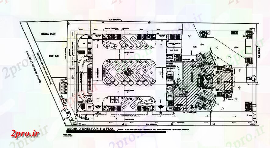 دانلود نقشه کارخانه صنعتی  ، کارگاه طرحی پارکینگ در طبقه همکف  معرفی  اند (کد163270)