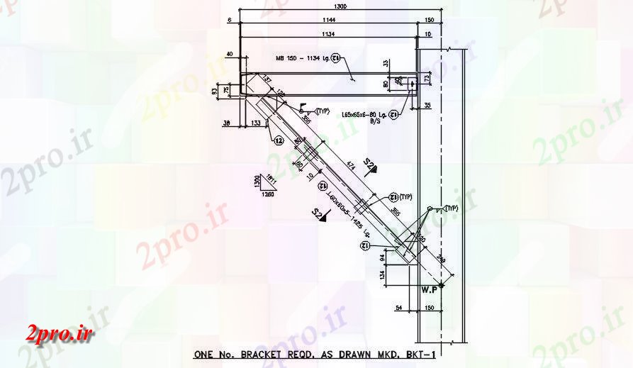 دانلود نقشه پلان مقطعی فیلتر خلاء مورد نیاز براکت  دو بعدی  اتوکد    طراحی  دو بعدی   (کد163294)