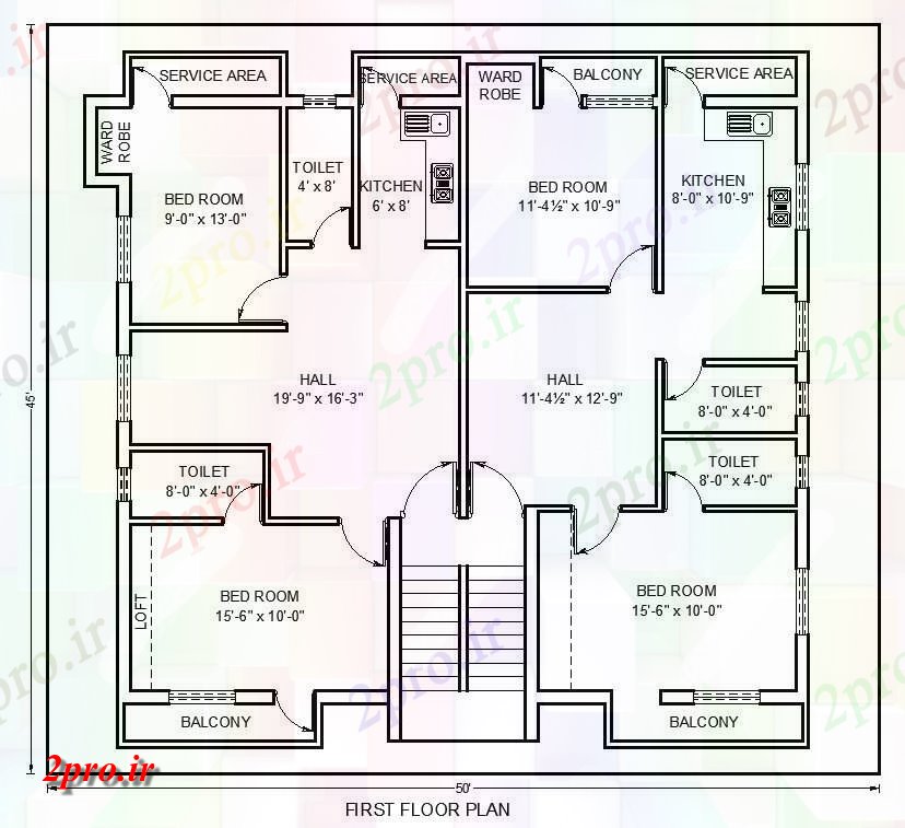 دانلود نقشه خانه های کوچک ، نگهبانی ، سازمانی - طرحی طبقه اول از جزئیات اقامت این دو بعدی طراحی ارائه 12 در 13 متر (کد163355)