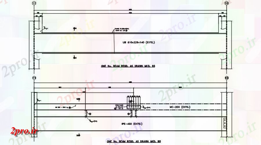 دانلود نقشه پلان مقطعی جزئیات مخزن عرضه پان بخش معمولی دو بعدی  اتوکد  طراحی   (کد163368)