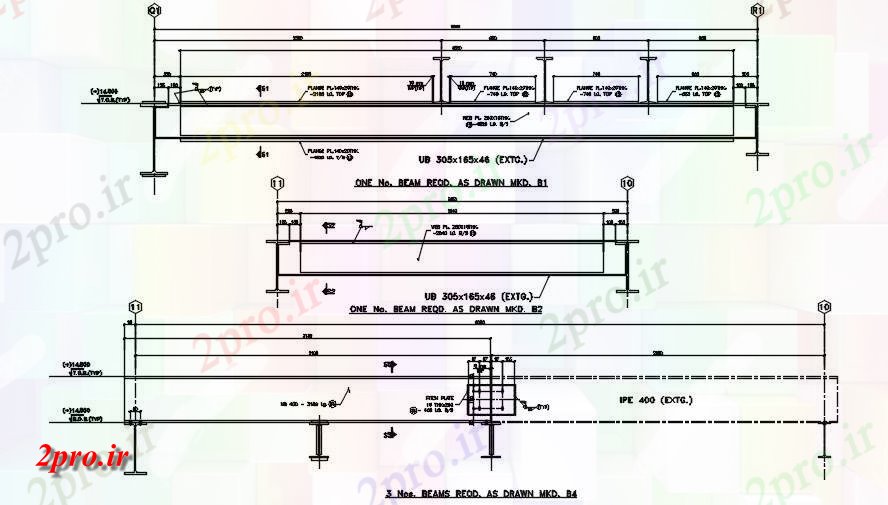 دانلود نقشه پلان مقطعی جزئیات نمونه از پرتو اتوکد  رسم    (کد163369)