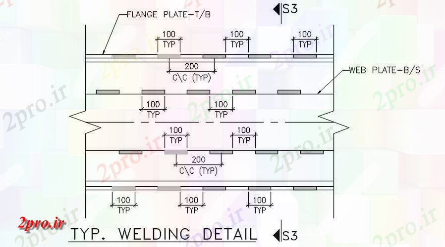 دانلود نقشه پلان مقطعی جزئیات جوشکاری نمونه از وب و صفحه فلنج    اتوکد     (کد163370)