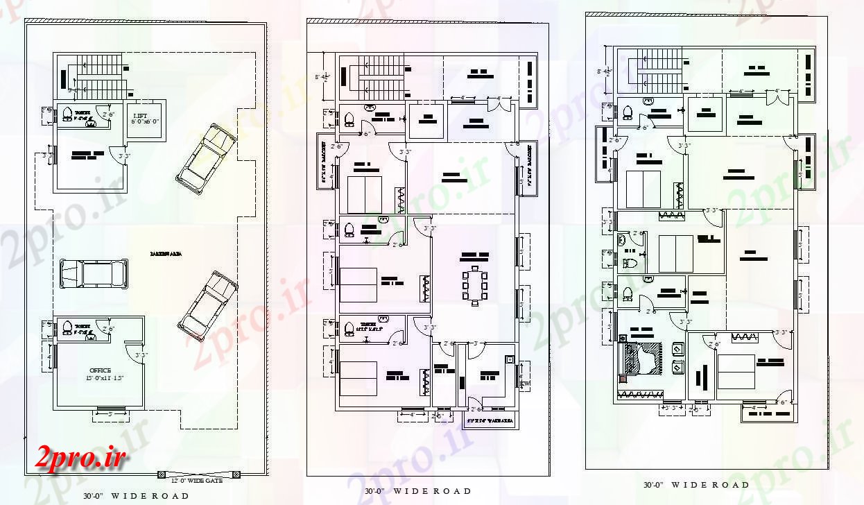 دانلود نقشه خانه های کوچک ، نگهبانی ، سازمانی - پروژه طراحی مسکن مشخص اتوکد این دو بعدی رسم 13 در 23 متر (کد163394)
