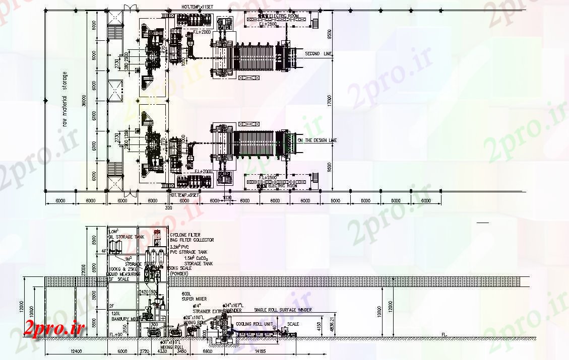 دانلود نقشه جزئیات ساخت و ساز کارخانه مواد اولیه   این  طراحی خودرو- دو بعدی  (کد163401)