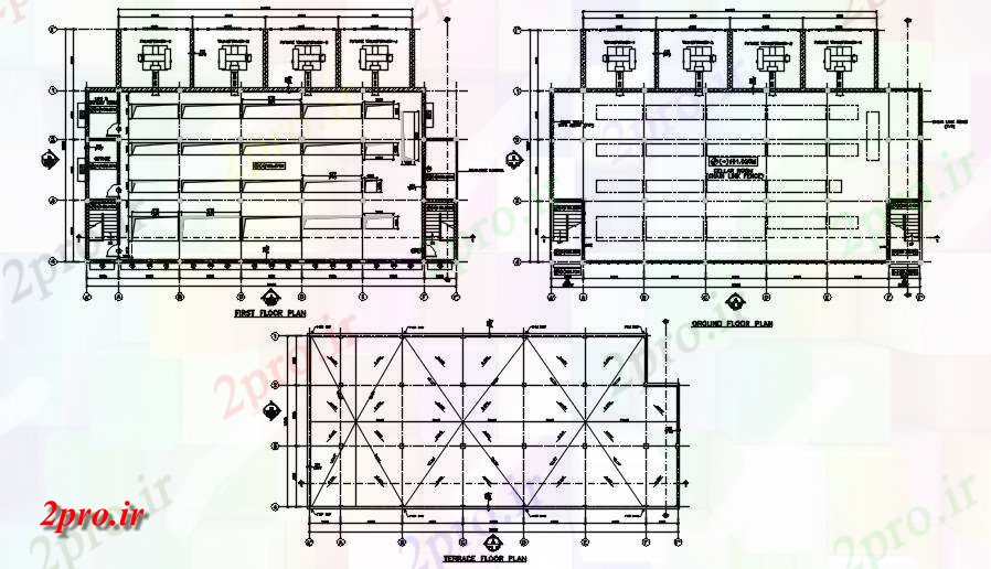 دانلود نقشه ساختمان اداری - تجاری - صنعتی جزئیات فرعی اصلی مطرحی اتوکد 14 در 30 متر (کد163468)