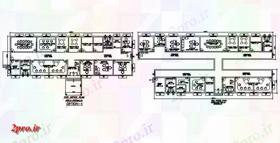 دانلود نقشه ساختمان اداری - تجاری - صنعتی طرحی سایت دفتر ارائه طراحی خودرو- 11 در 33 متر (کد163504)