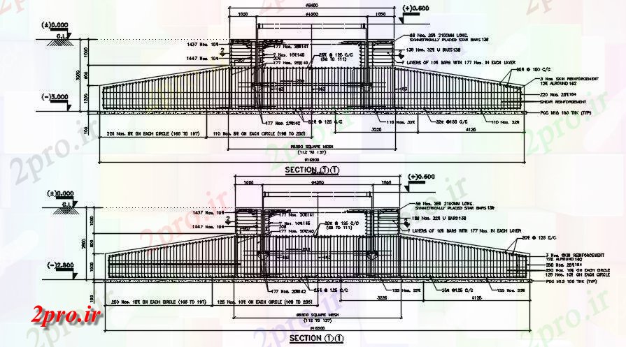 دانلود نقشه طراحی جزئیات تقویت کننده  بخش جزئیات از برج های انتقال نیرو    (کد163518)