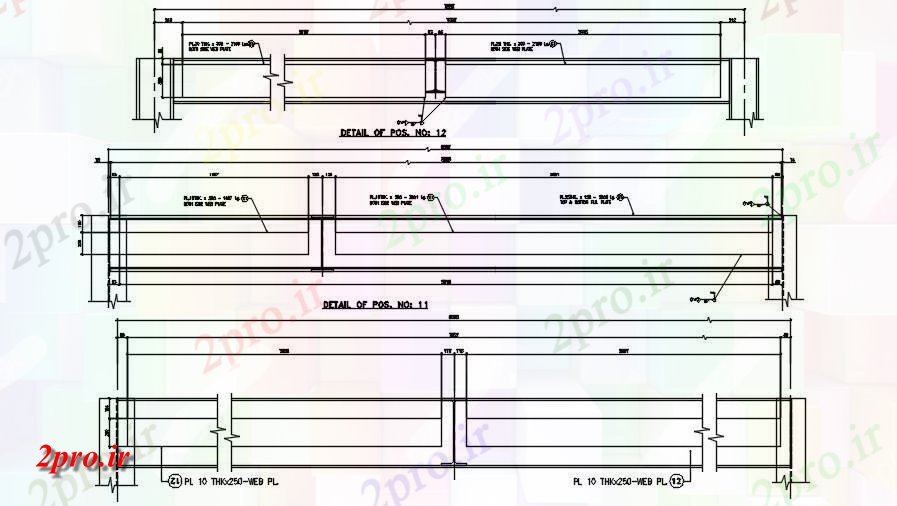 دانلود نقشه پلان مقطعی جزئیات بزرگ از بخش جزئیات دیوار  (کد163547)