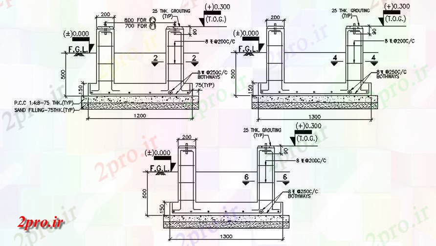 دانلود نقشه جزئیات ساخت و ساز طراحی و اتصالات  دو بعدی   DRG   (کد163606)