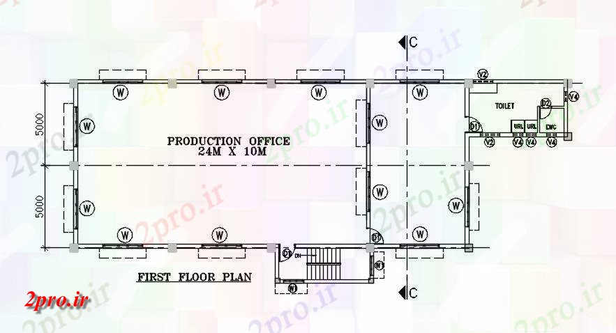 دانلود نقشه جزئیات ساخت و ساز نخست پان طبقه از گیاه اصلی صنایع سنگین و کارخانه پردازنده   Auot  (کد163618)