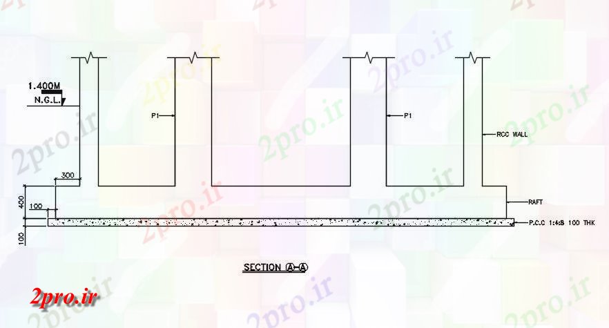 دانلود نقشه پلان مقطعی بخش جزئیات از برج خنک کننده         طراحی cae دو بعدی  (کد163652)