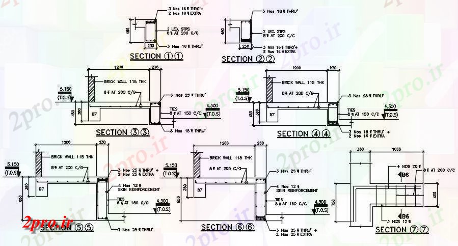 دانلود نقشه پلان مقطعی جزئیات بخش پرتو    اتوکد دو بعدی         (کد163664)