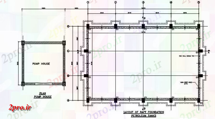 دانلود نقشه جزئیات پایه طرحی از پایه و اساس قایق برای مخازن نفتی    اتوکد دو بعدی          (کد163711)