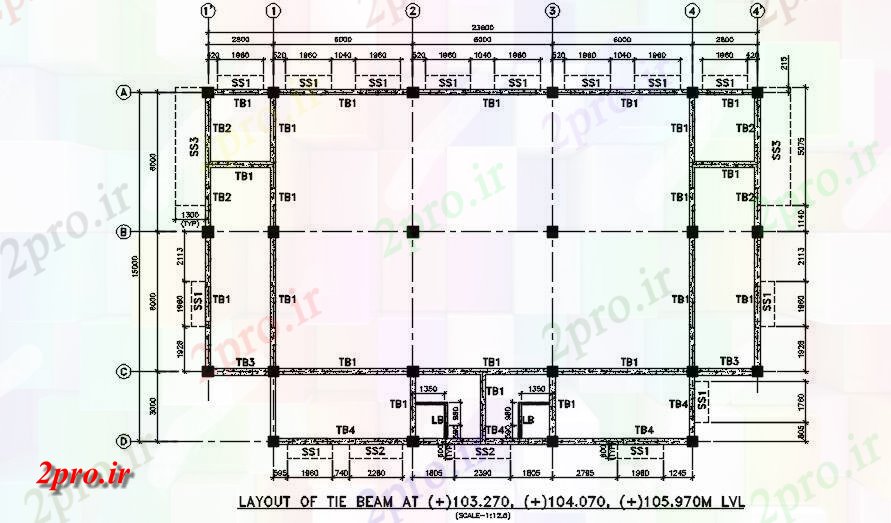 دانلود نقشه جزئیات تیر طرحی بندی و جزئیات پرتو کراوات     اتوکد         (کد163762)