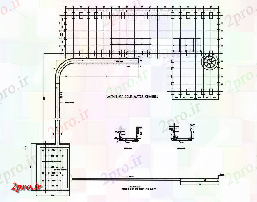 دانلود نقشه جزئیات پایه طراحی کانال آب سرد     اتوکد   (کد163867)