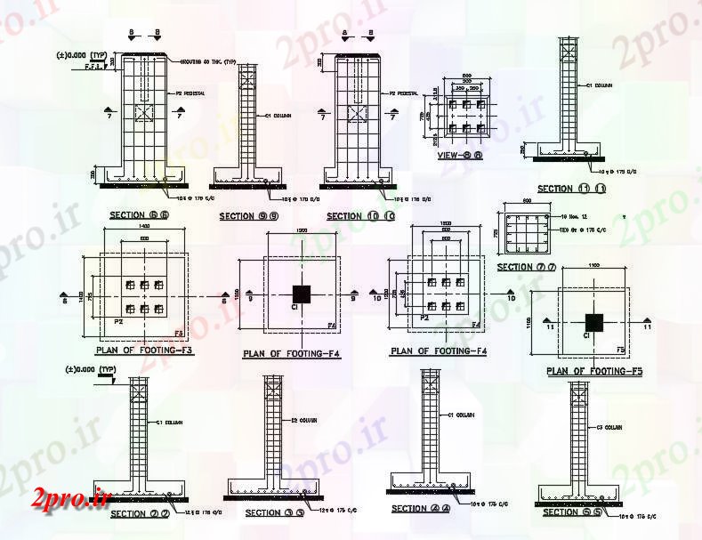 دانلود نقشه جزئیات پایه جزئیات و اتصالات     (کد163876)