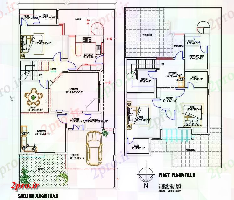 دانلود نقشه مسکونی ، ویلایی ، آپارتمان شمالی 3 مبلمان اتاق های خواب طراحی خانه نشیمن 10 در 19 متر (کد163911)