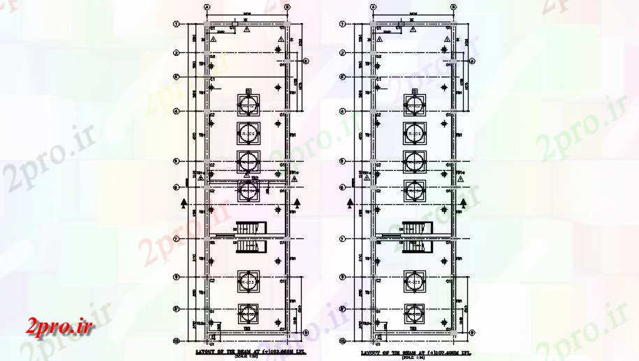 دانلود نقشه جزئیات تیر طرحی از جزئیات پرتو    (کد163961)